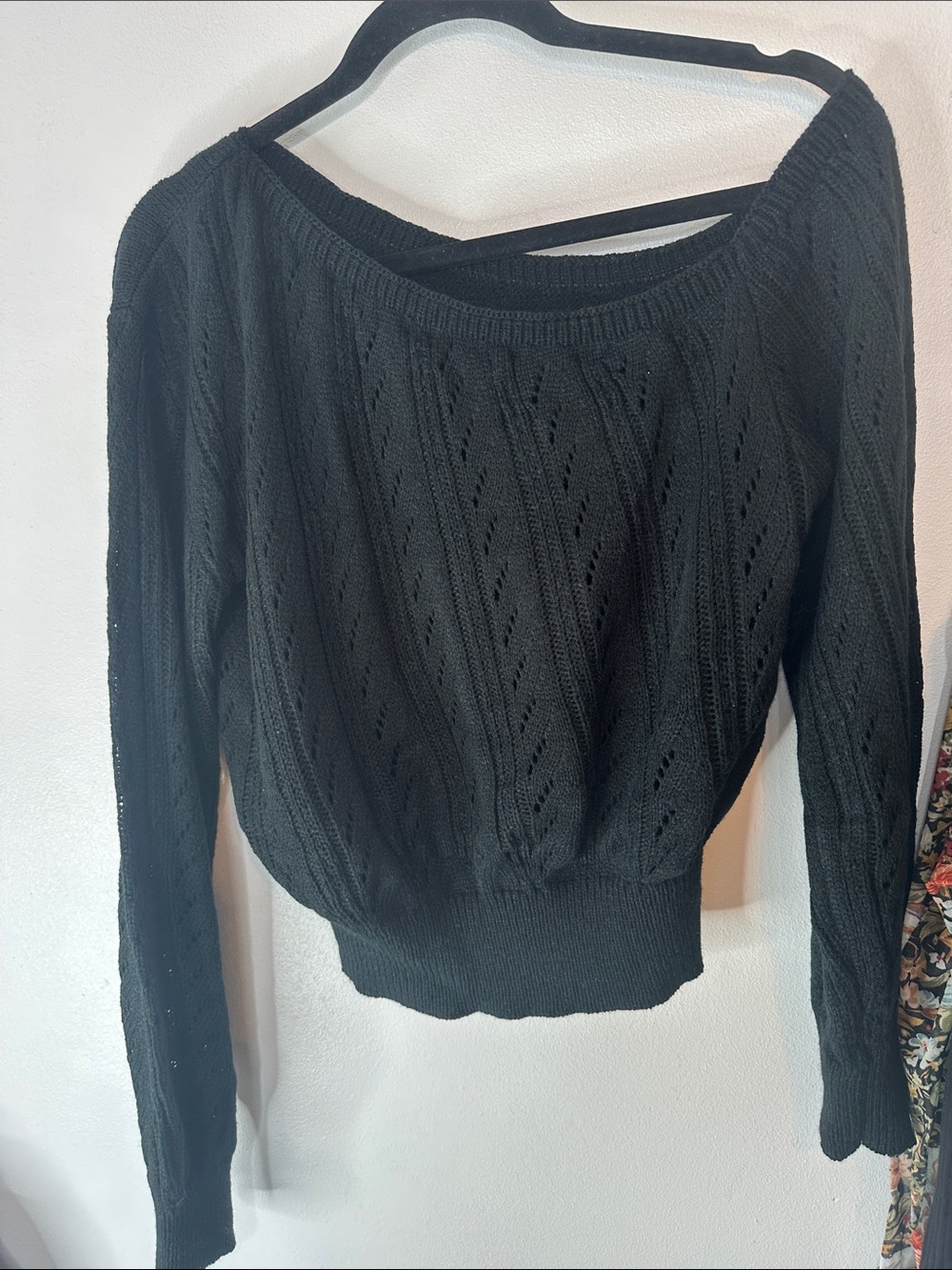 Black Women's Lightweight Knit Sweater - Casual Boatneck